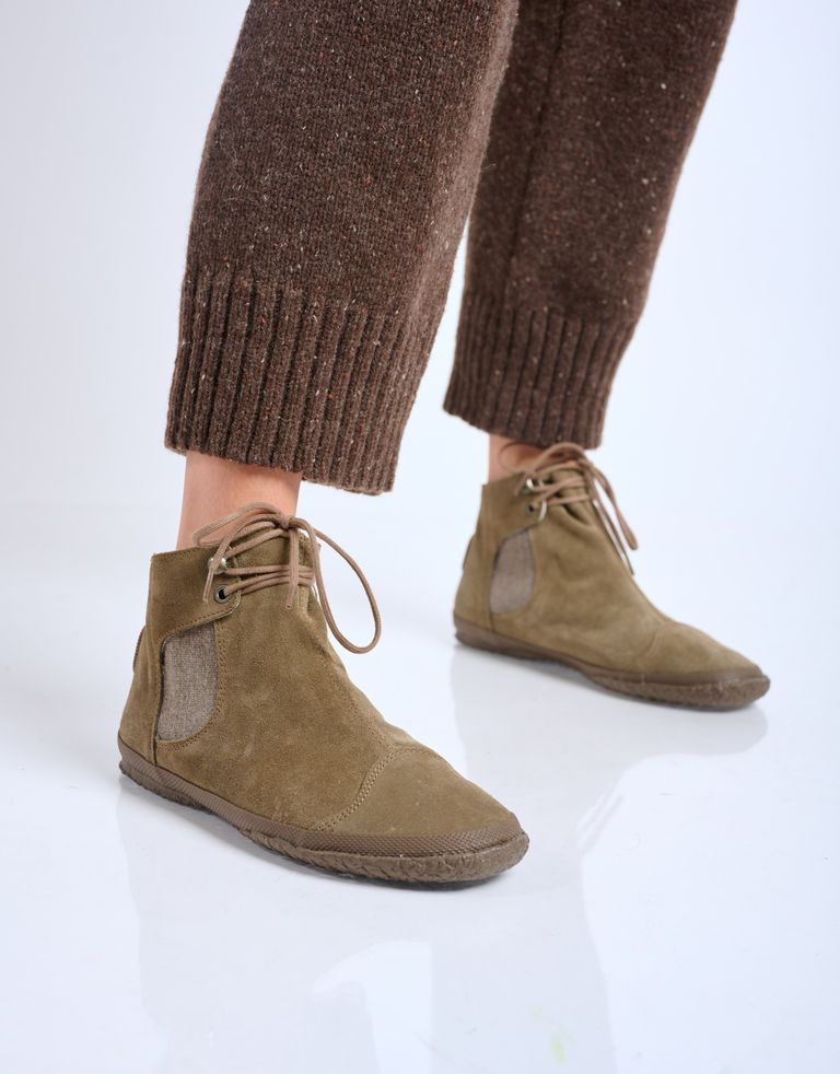 נעלי נשים - Aro - מגפוני זמש WILLY - חום4