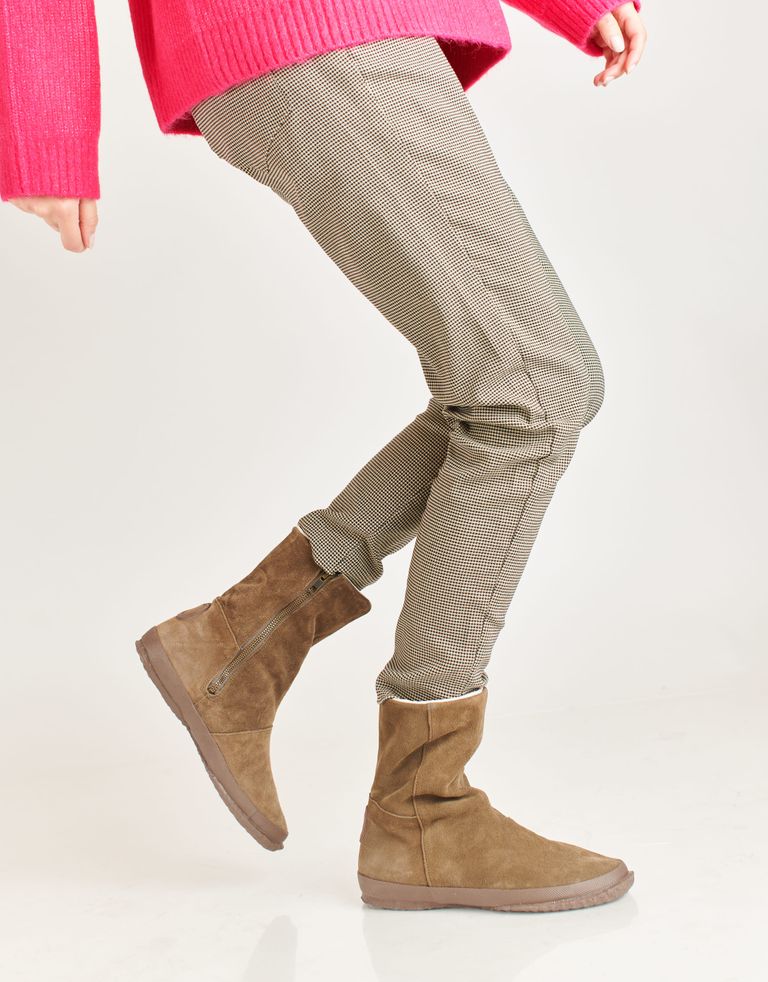 נעלי נשים - Aro - מגפיים מזמש WILLY - חום3