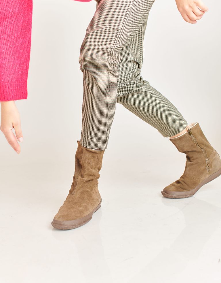 נעלי נשים - Aro - מגפיים מזמש WILLY - חום4