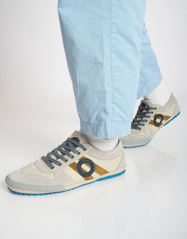 נעלי גברים - Aro - סניקרס עור IDO - אפור בהיר2