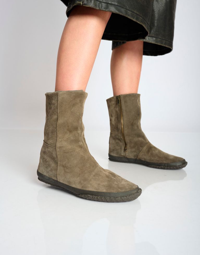 נעלי נשים - Aro - מגפיים מזמש WILLY - חום כהה2