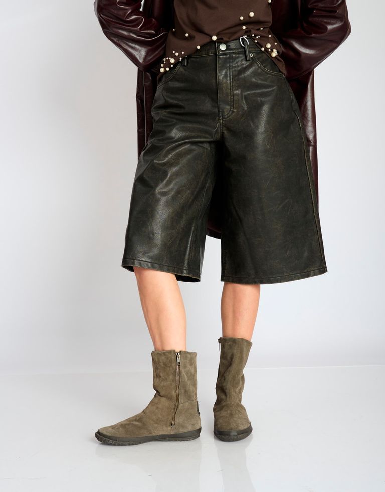 נעלי נשים - Aro - מגפיים מזמש WILLY - חום כהה1