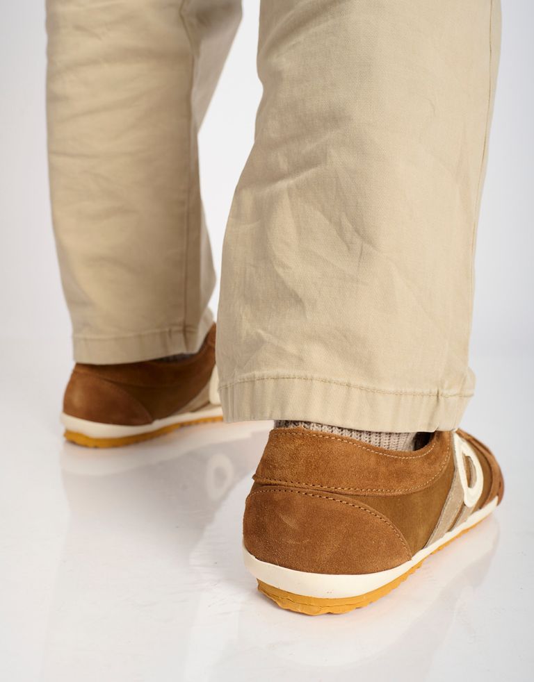 נעלי גברים - Aro - סניקרס עור IDO - קאמל4