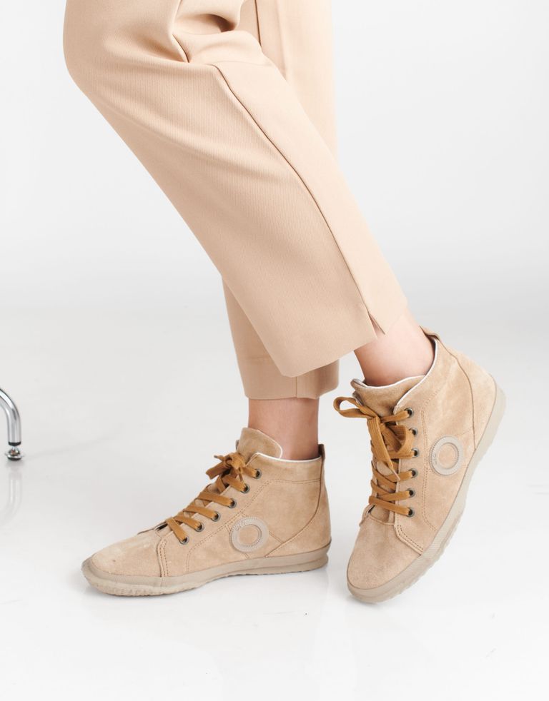 נעלי נשים - Aro - סניקרס זמש גבוהות WILLY - בז'2