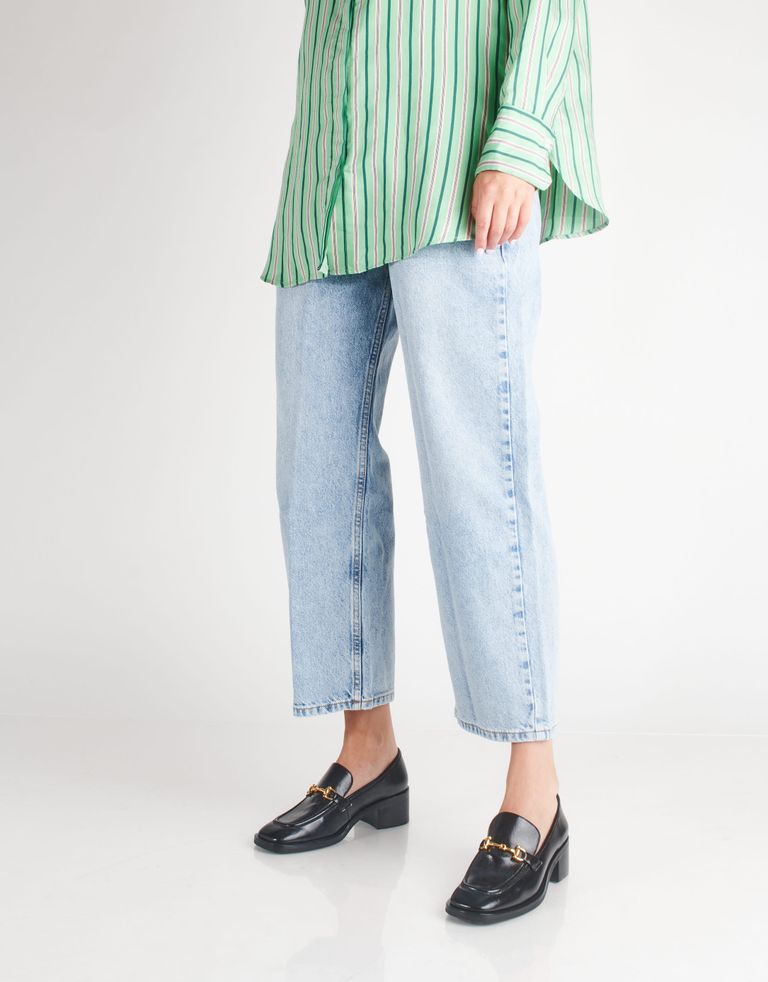 נעלי נשים - Jeffrey Campbell - מוקסינים עם עקב REID - שחור2