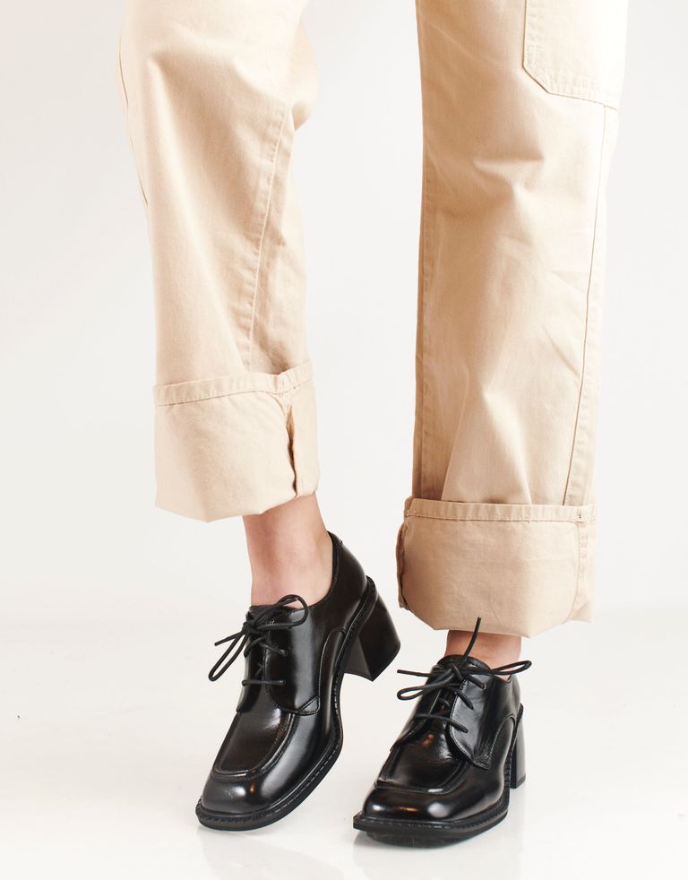 נעלי נשים - Jeffrey Campbell - נעלי עור עם עקב DEMITRI - שחור