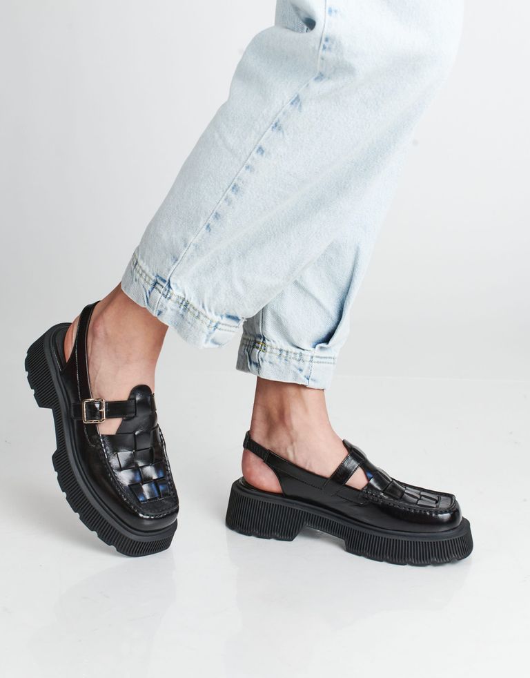 נעלי נשים - Jeffrey Campbell - נעלי פלטפורמה CROSSED - שחור3