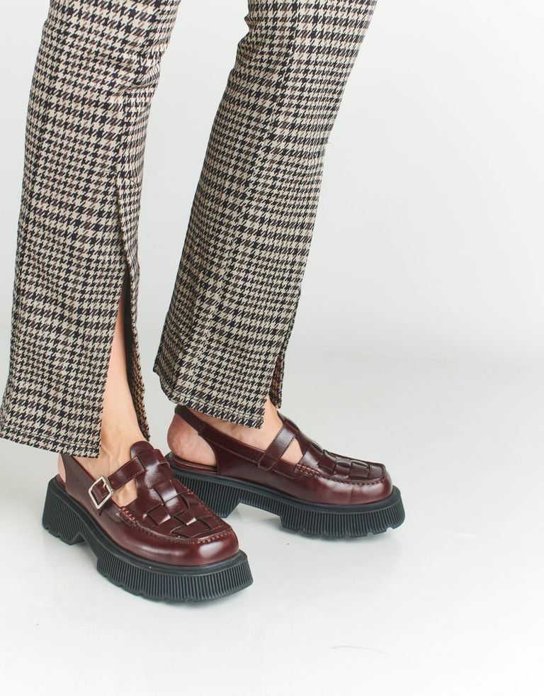 נעלי נשים - Jeffrey Campbell - נעלי פלטפורמה CROSSED - בורדו4