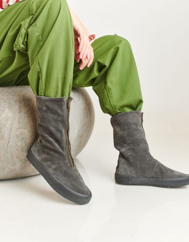 נעלי נשים - Aro - מגפיים עם רוכסן NOELLE - אפור