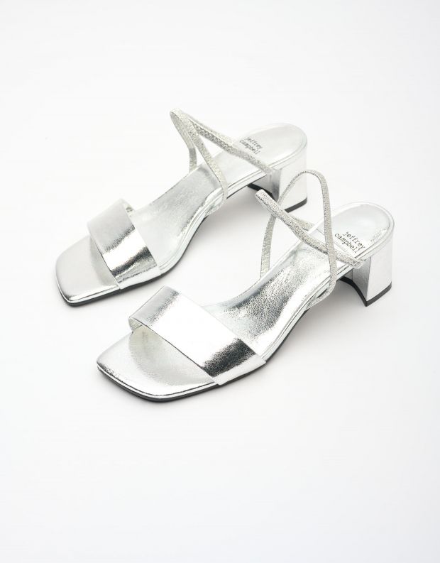 נעלי נשים - Jeffrey Campbell - סנדלי דמוי עור ADAPT - כסף