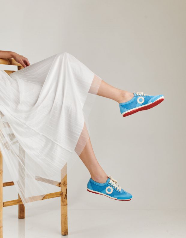 נעלי נשים - Aro - סניקרס JOANETA VEGAN - כחול   לבן