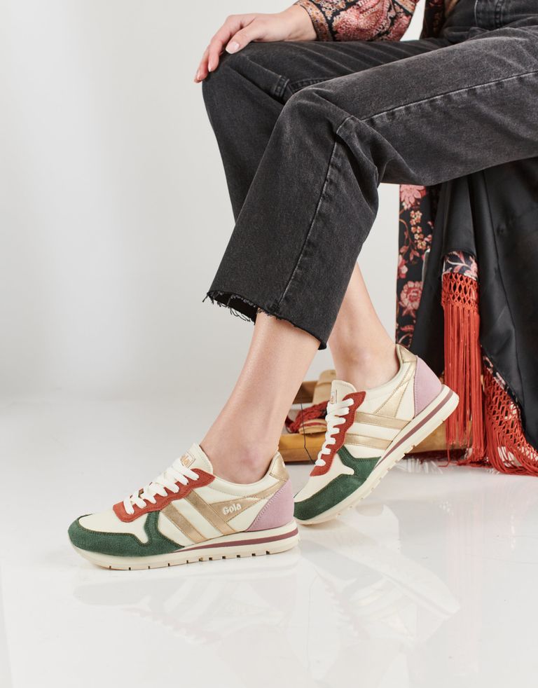 נעלי נשים - Gola - סניקרס DAYTONA QUADRANT B - לבן   ירוק