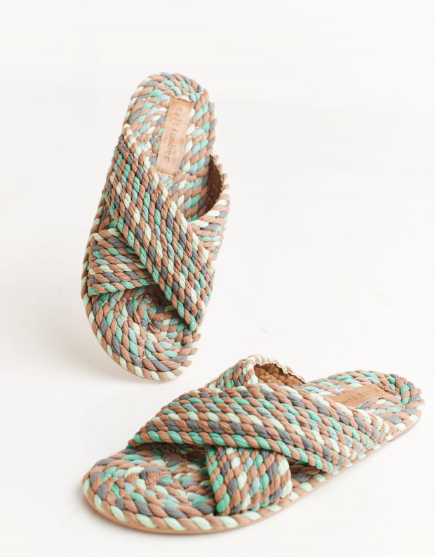 נעלי נשים - Salt+Umber - כפכפים SARAYA - אפור מנטה