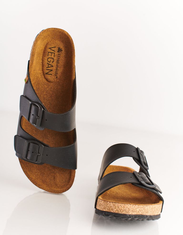 נעלי גברים - El Naturalista - כפכפי WARAJI VEGAN - שחור1