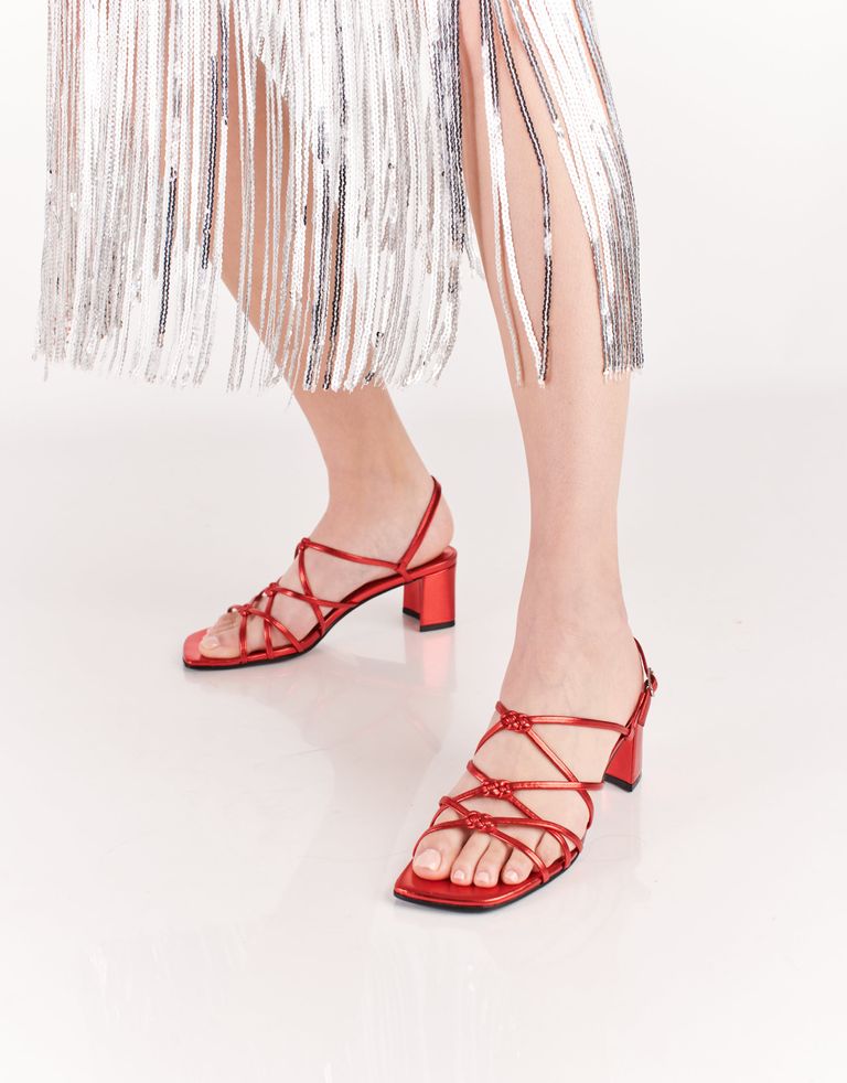 נעלי נשים - Jeffrey Campbell - סנדלי רצועות SOCIALIZE - אדום