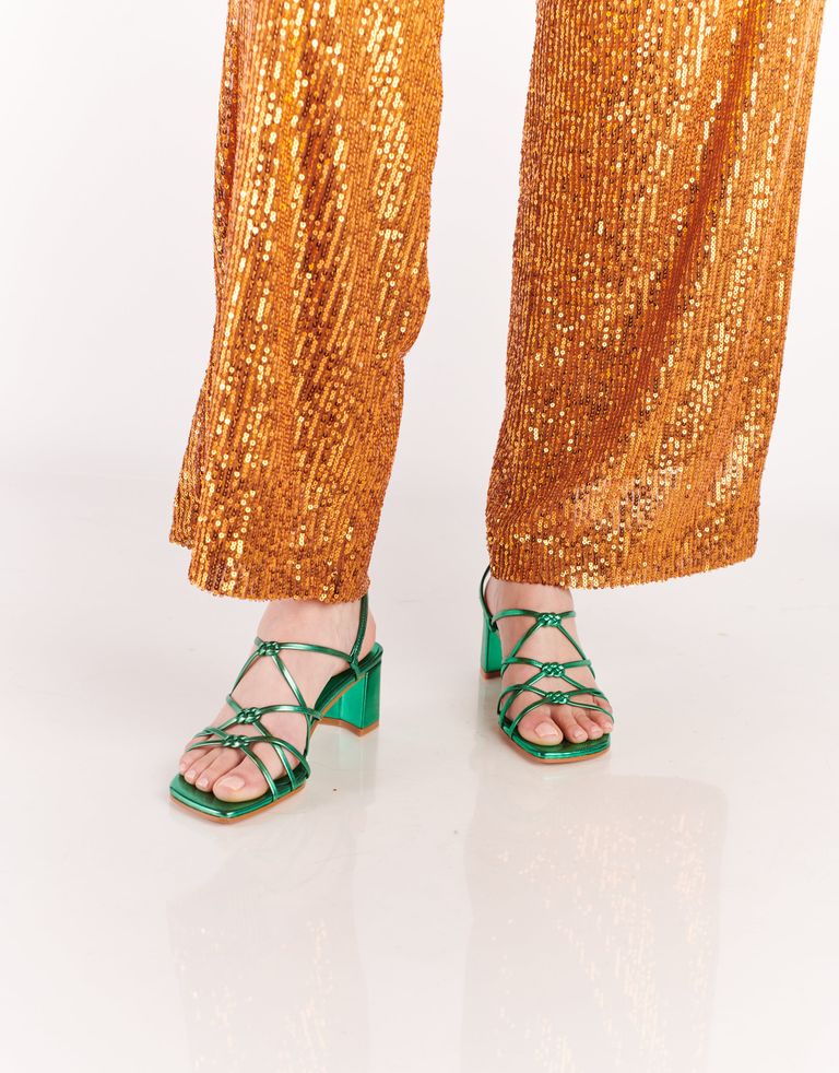 נעלי נשים - Jeffrey Campbell - סנדלי רצועות SOCIALIZE - ירוק