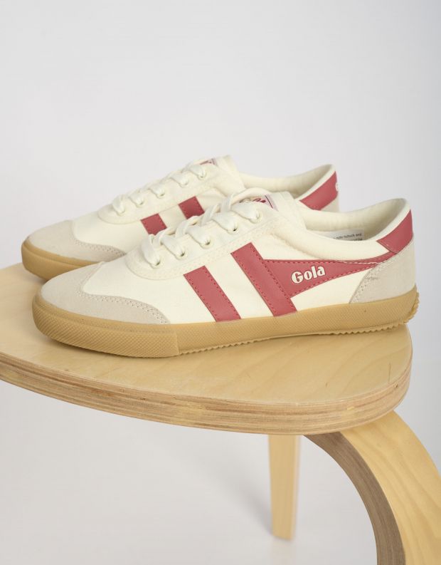 נעלי נשים - Gola - סניקרס BADMINTON GUM - לבן   ורוד