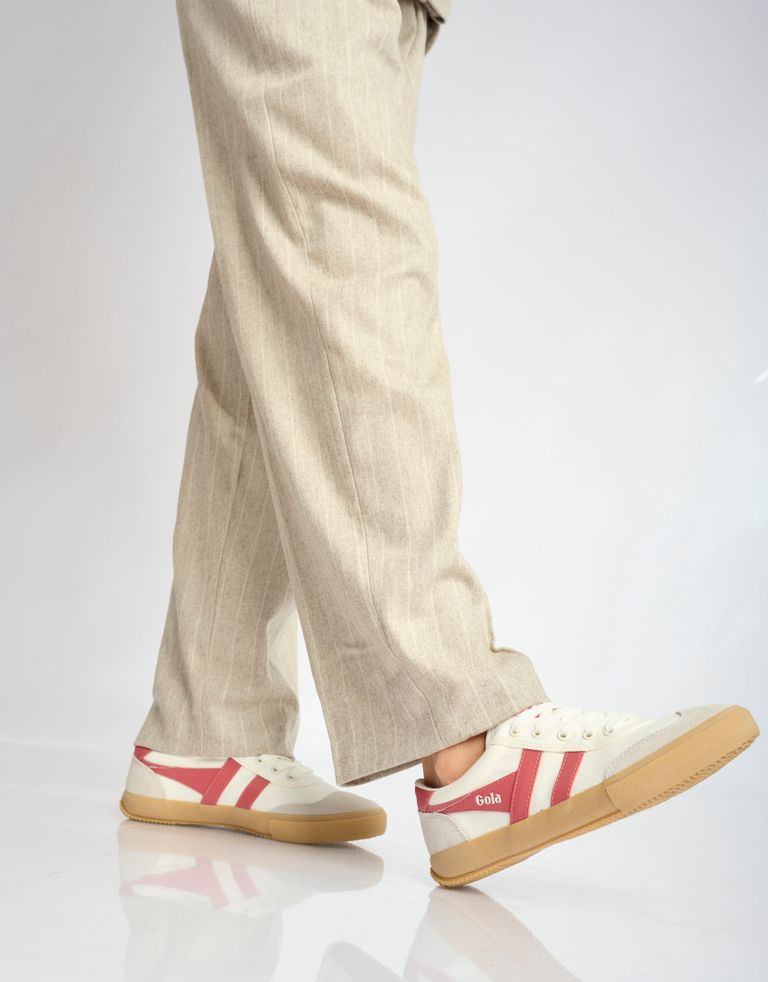 נעלי נשים - Gola - סניקרס BADMINTON GUM - לבן   ורוד