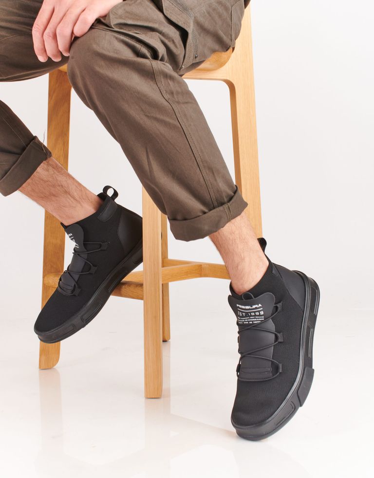 נעלי גברים - Fessura - סניקרס גבוהות REFLEX IO - שחור
