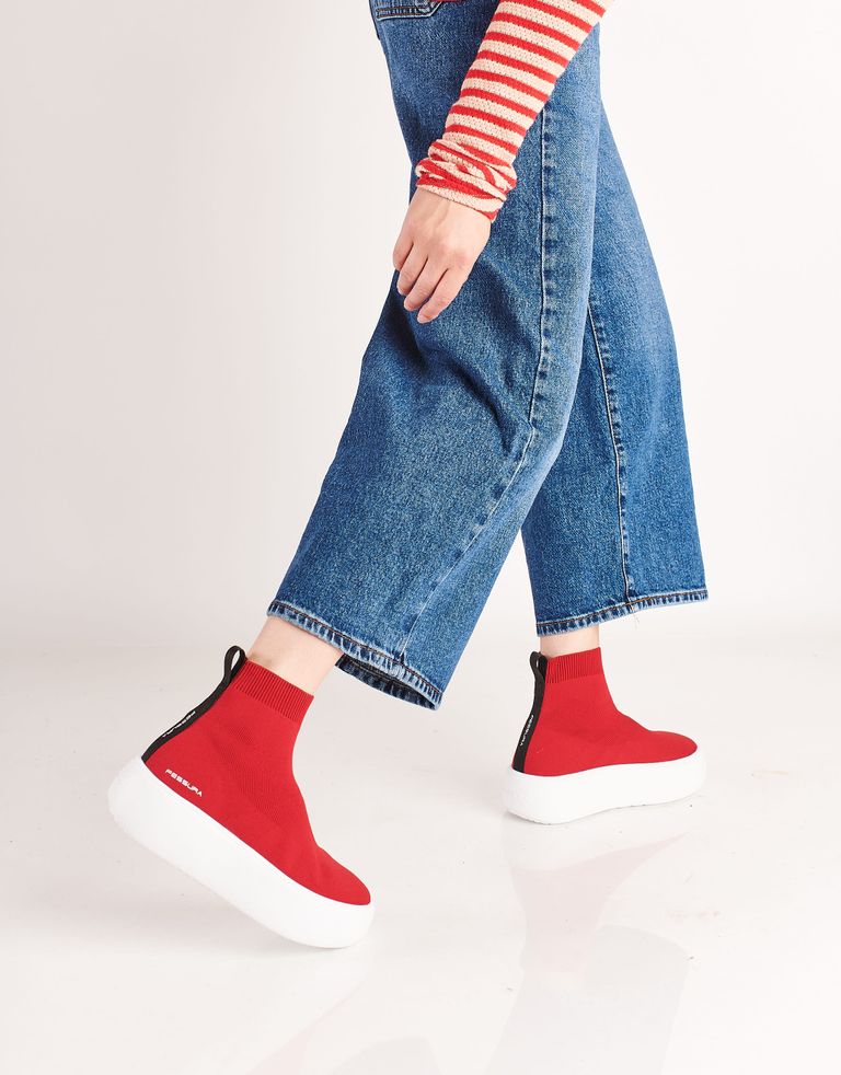 נעלי נשים - Fessura - מגפונים CLOUD KNIT - אדום