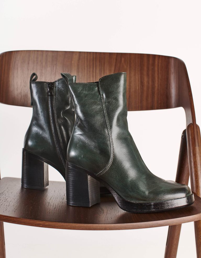 נעלי נשים - Mjus - מגפוני עקב MICAELA - ירוק