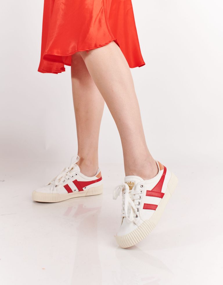 נעלי נשים - Gola - סניקרס RALLY - לבן   אדום