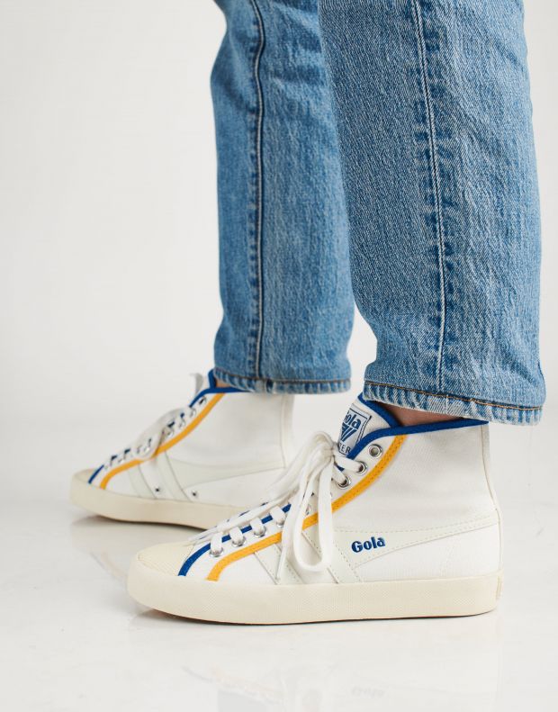נעלי נשים - Gola - סניקרס COASTER SMASH HIGH - כחול   צהוב