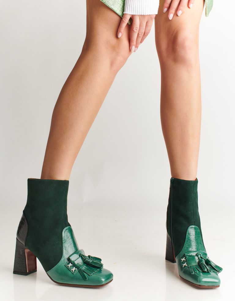 נעלי נשים - Chie Mihara - מגפוני עקב OKOME - ירוק
