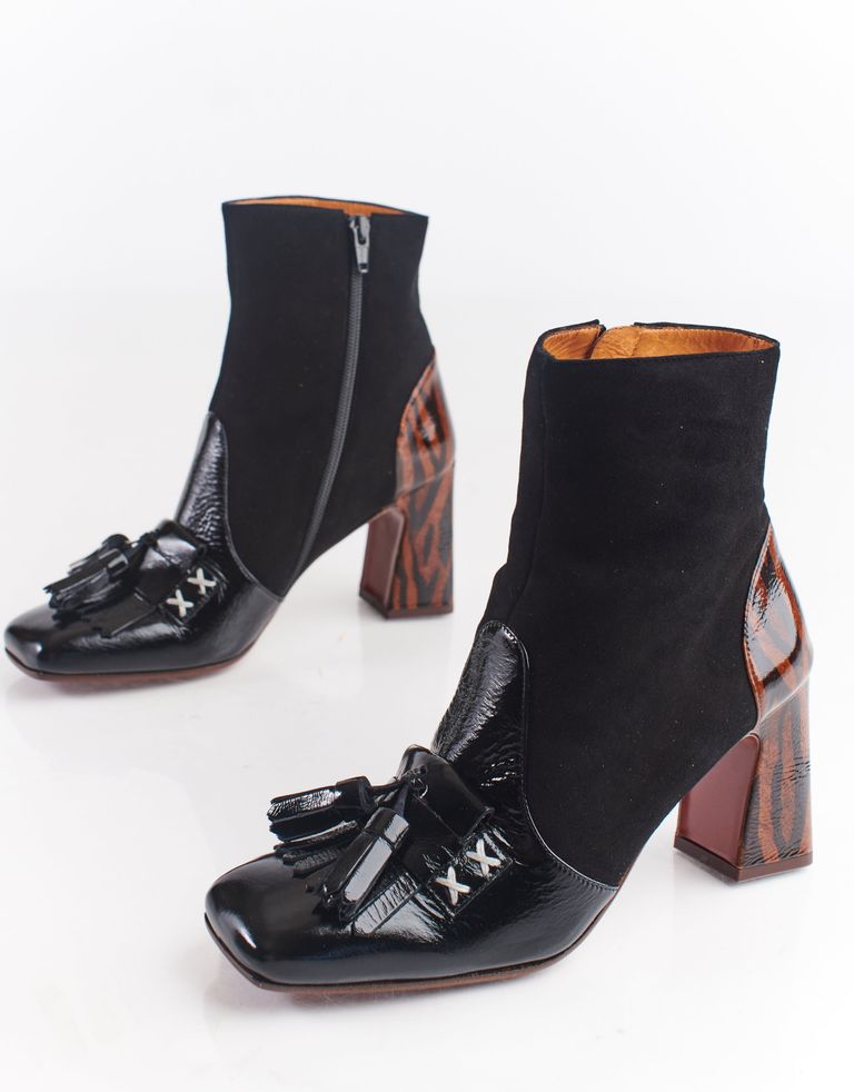 נעלי נשים - Chie Mihara - מגפוני עקב OKOME - שחור