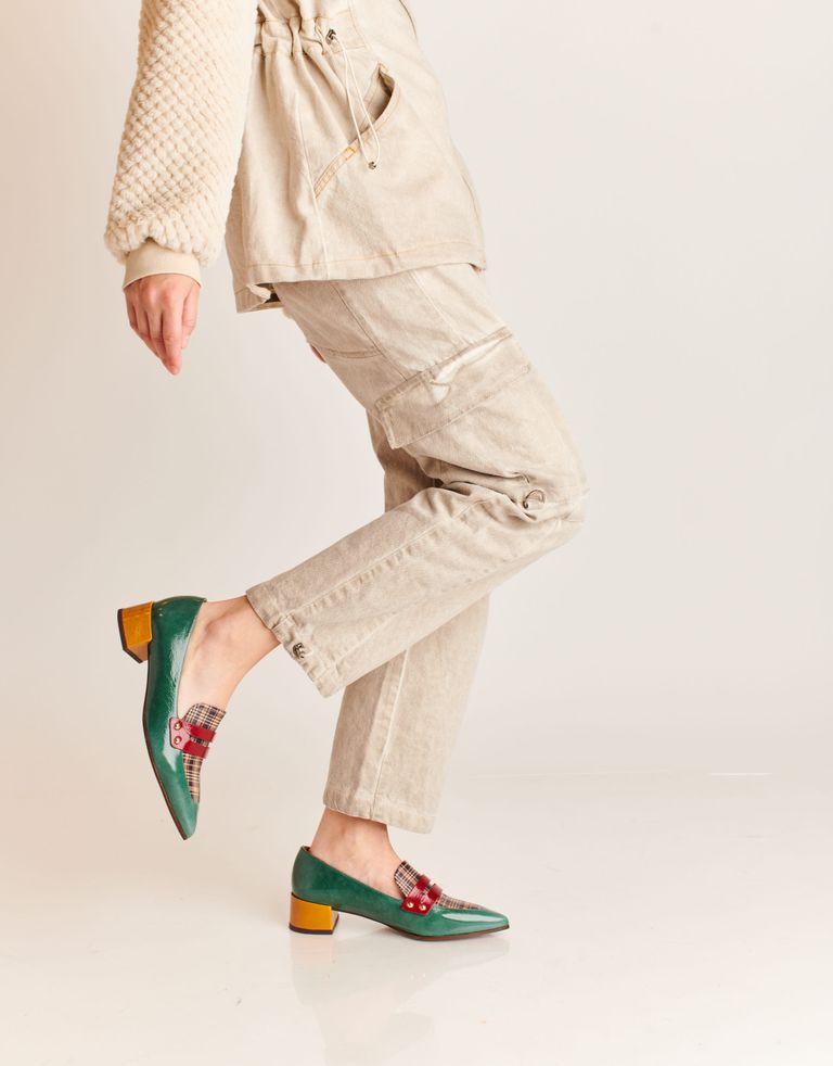 נעלי נשים - Chie Mihara - נעלי מוקסין JEY - ירוק