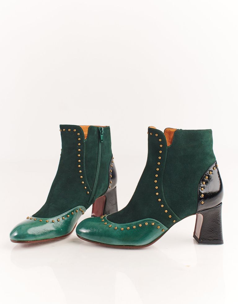 נעלי נשים - Chie Mihara - מגפוני עקב ADIS - ירוק