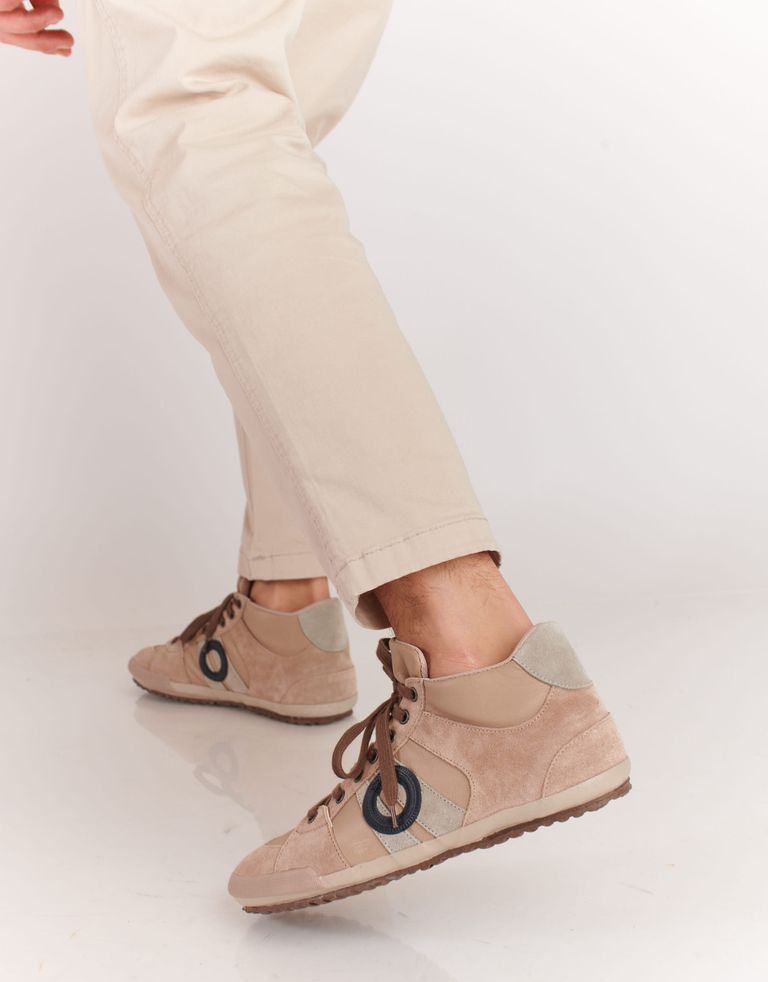 נעלי גברים - Aro - סניקרס גבוהות מעור IDO - בז'