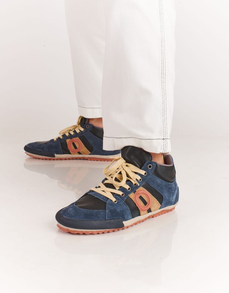 נעלי גברים - Aro - סניקרס גבוהות מעור IDO - כחול2