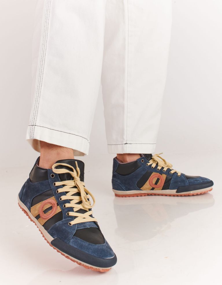 נעלי גברים - Aro - סניקרס גבוהות מעור IDO - כחול3