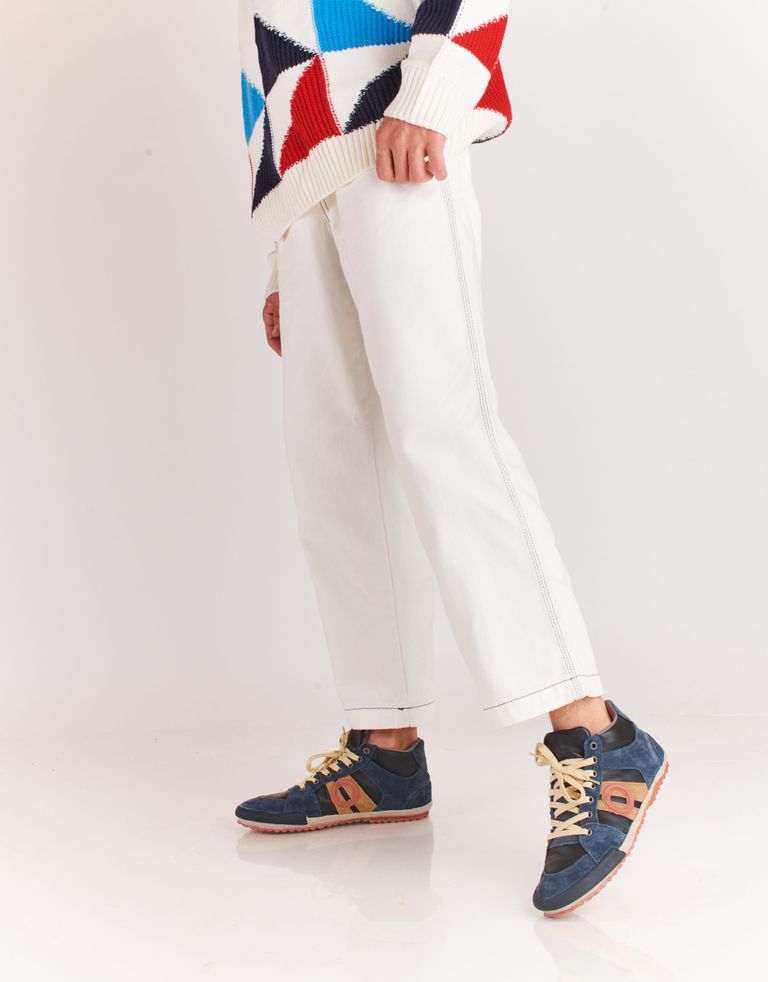 נעלי גברים - Aro - סניקרס גבוהות מעור IDO - כחול4