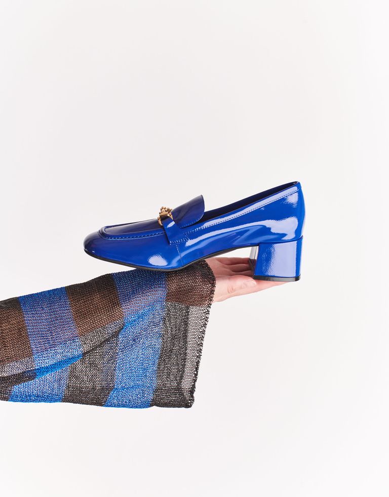 נעלי נשים - Jeffrey Campbell - מוקסינים עם עקב ARCHIVES - כחול