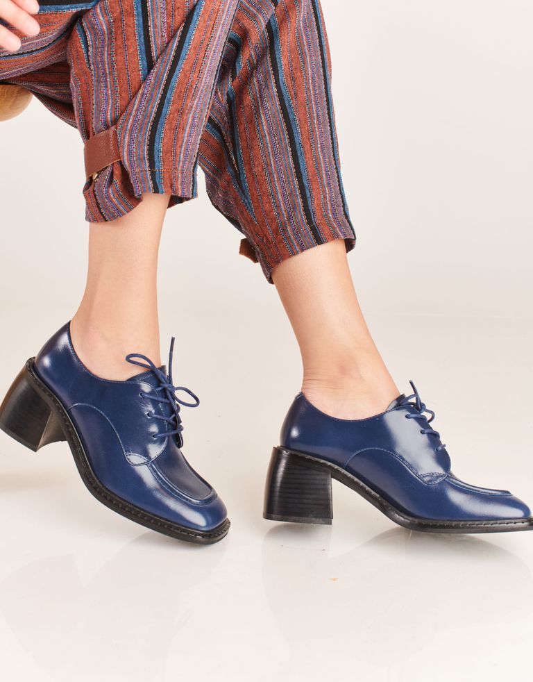 נעלי נשים - Jeffrey Campbell - נעלי עור עם עקב DEMITRI - כחול3