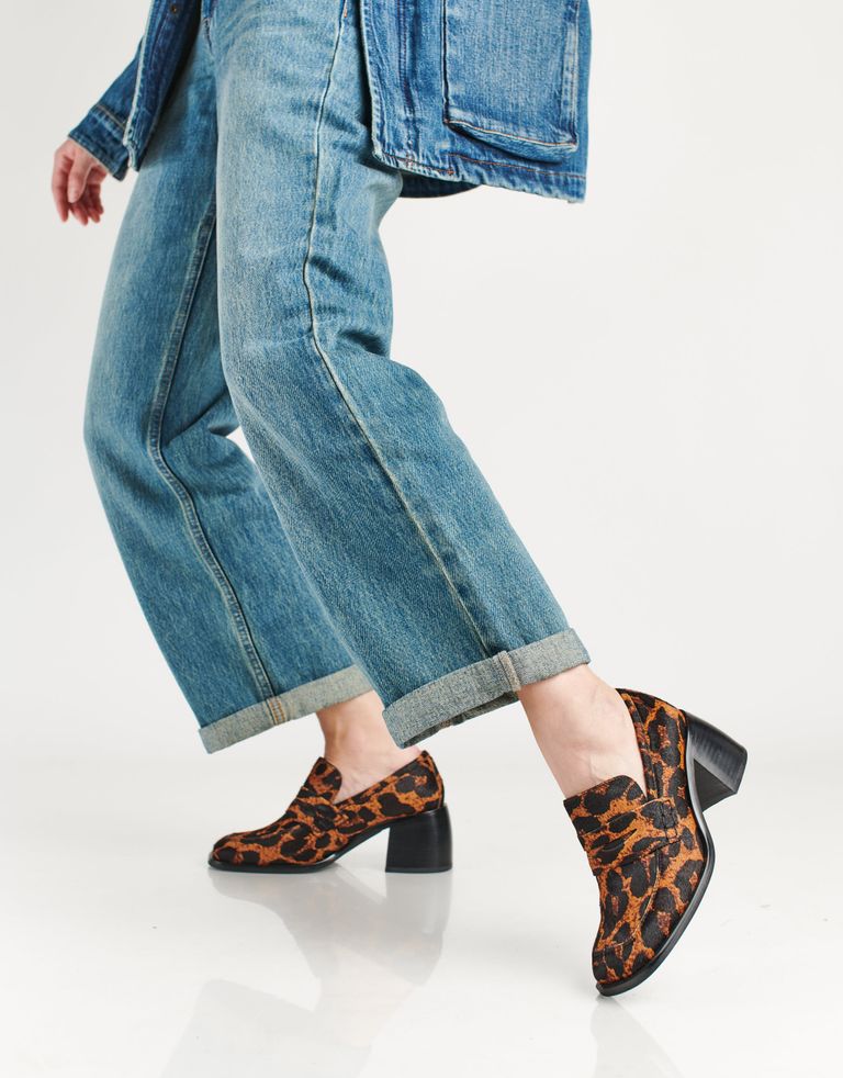 נעלי נשים - Jeffrey Campbell - מוקסינים ECOLE PRINT - שחור