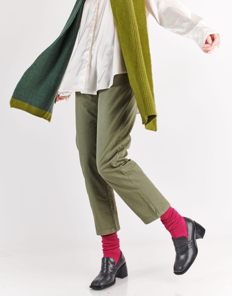 נעלי נשים - Jeffrey Campbell - מוקסינים ECOLE נחש - שחור1