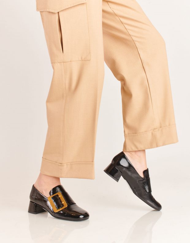 נעלי נשים - Jeffrey Campbell - נעליי לק עם אבזם PROCTOR - שחור