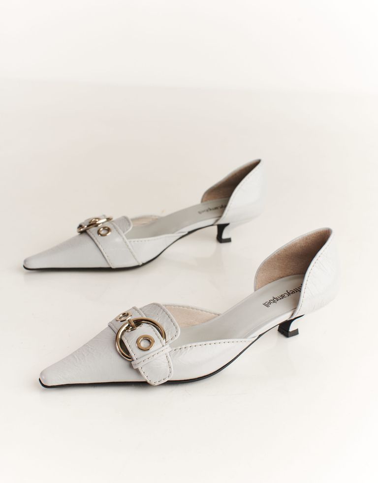 נעלי נשים - Jeffrey Campbell - נעלי סירה SMOOTH - אפור בהיר
