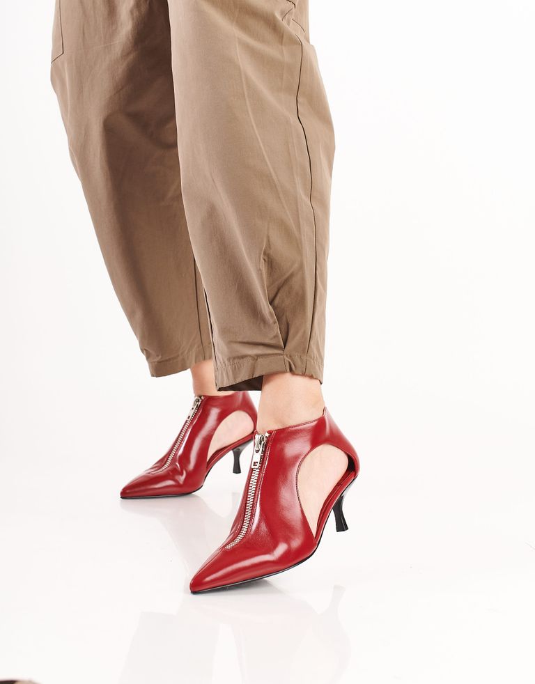 נעלי נשים - Jeffrey Campbell - נעלי עקב עם רוכסן POINTIN - אדום