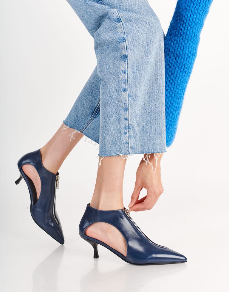 נעלי נשים - Jeffrey Campbell - נעלי עקב עם רוכסן POINTIN - כחול
