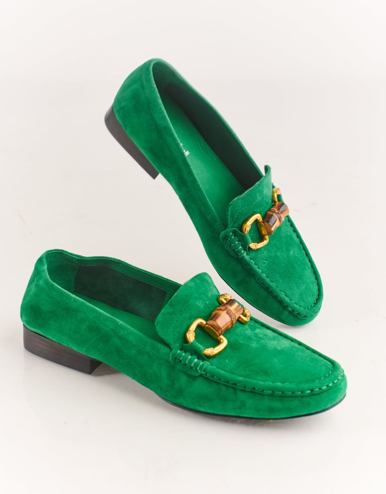 נעלי נשים - Jeffrey Campbell - מוקסינים מזמש APPRENTICE - ירוק