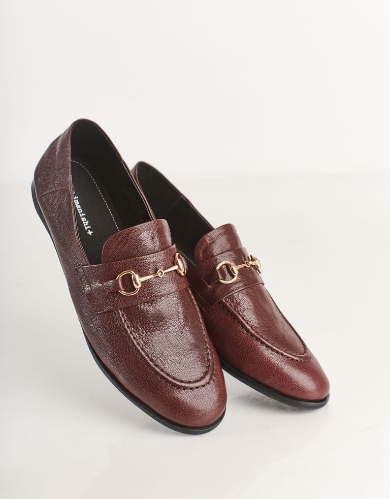 נעלי נשים - Yuko Imanishi - נעלי מוקסינים SACHI - בורדו3