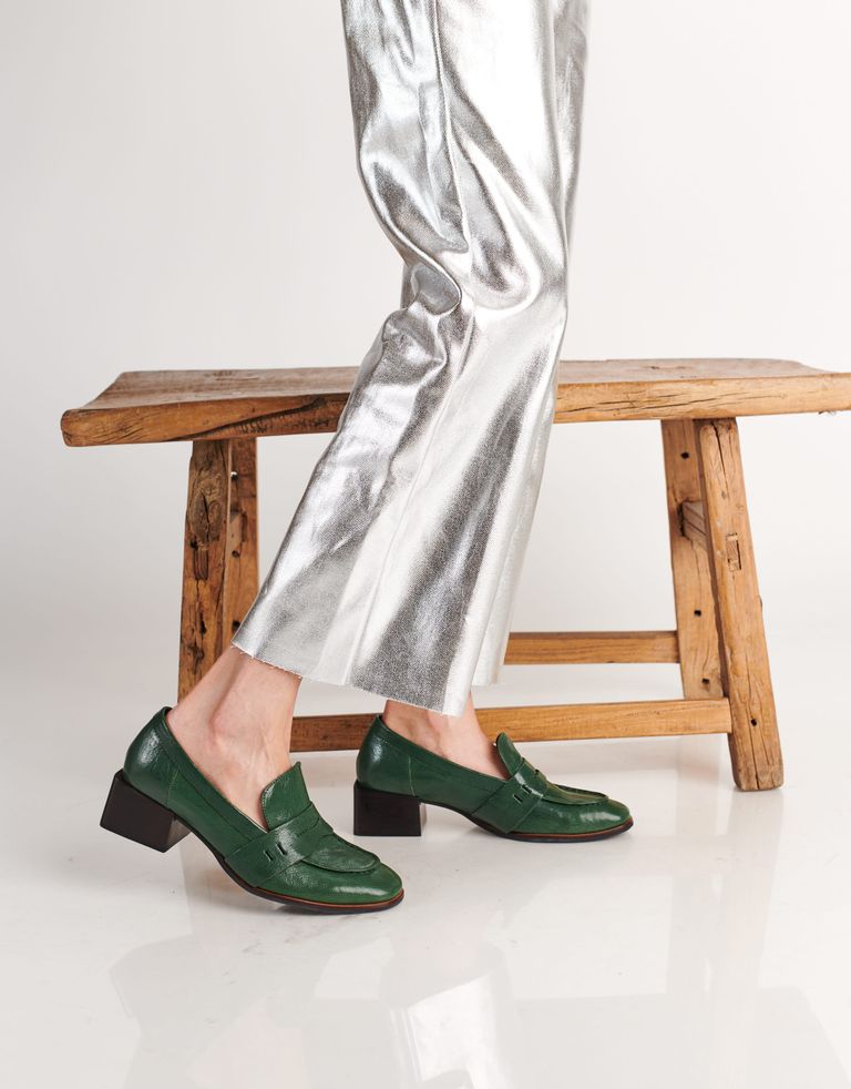 נעלי נשים - Yuko Imanishi - נעלי עור RURI - ירוק