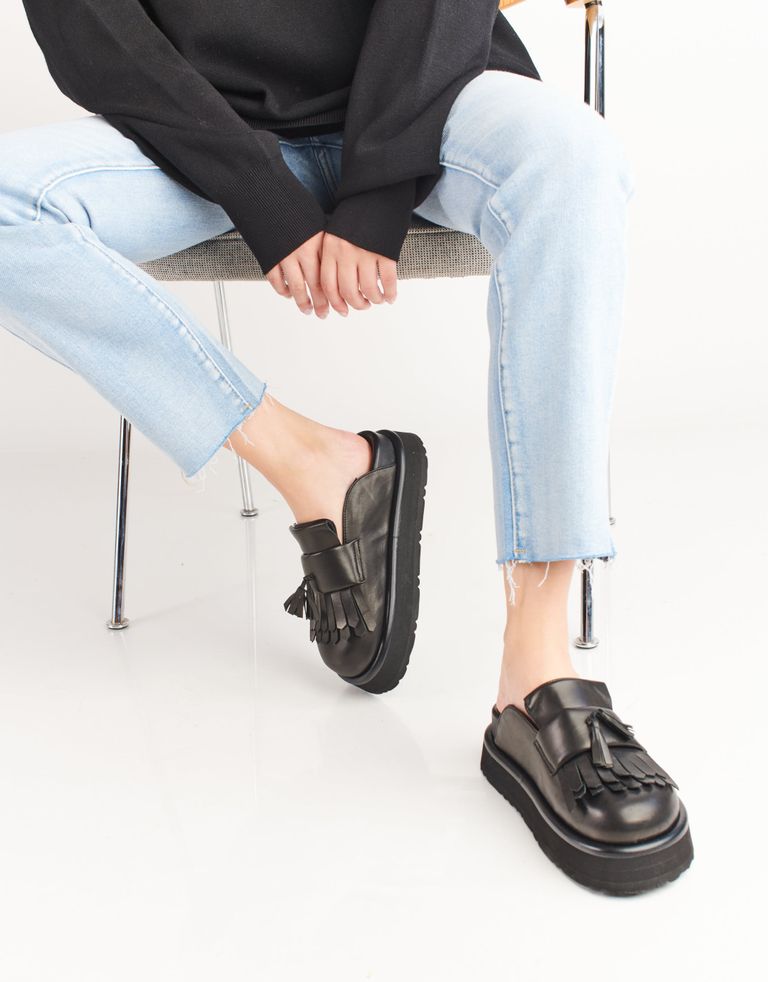 נעלי נשים - Oa Non fashion - כפכפים סגורים LYRA - שחור