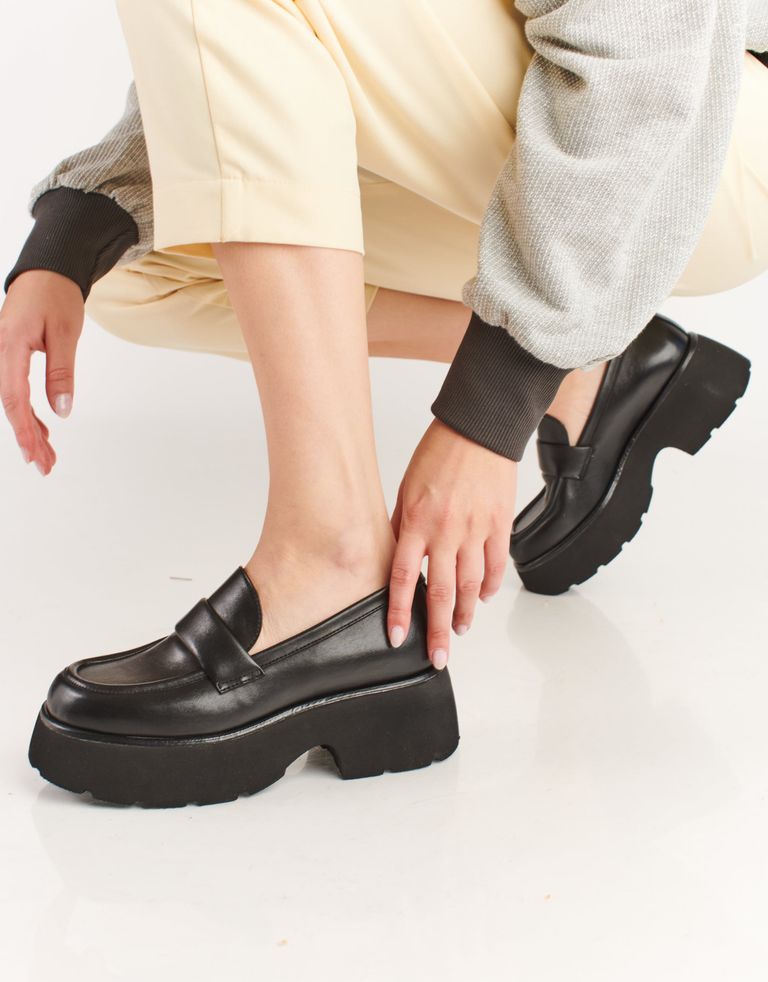 נעלי נשים - Oa Non fashion - מוקסינים גבוהים VELA - שחור