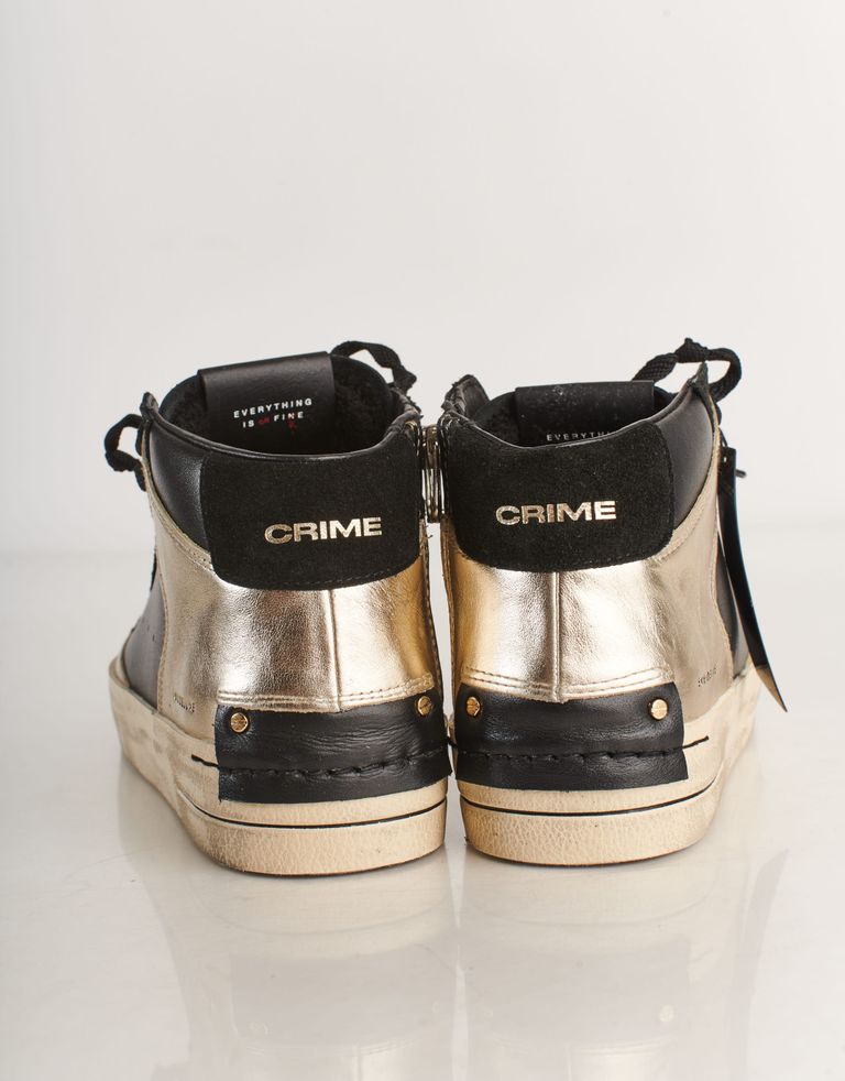 נעלי נשים - Crime London - סניקרס גבוהות LAYLA - שחור   זהב
