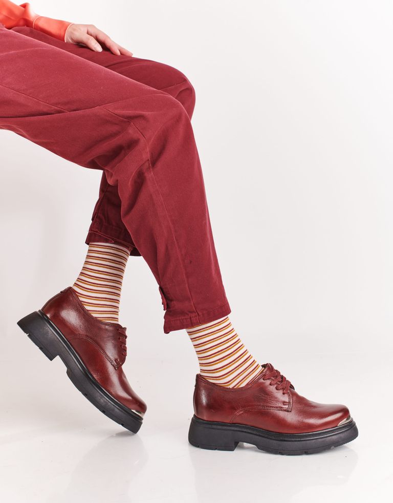 נעלי נשים - Mjus - נעלי עור CAPMETAL - בורדו